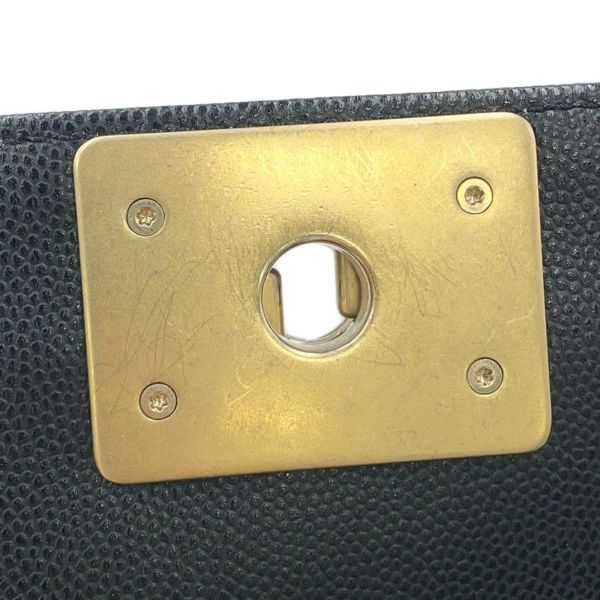 シャネル チェーンショルダーバッグ ボーイシャネル スモール マトラッセ ココマーク A67085 BOY CHANEL 黒