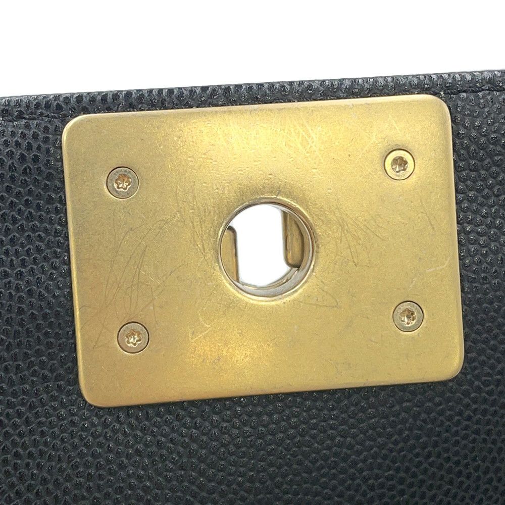 シャネル チェーンショルダーバッグ ボーイシャネル スモール マトラッセ ココマーク A67085 BOY CHANEL 黒