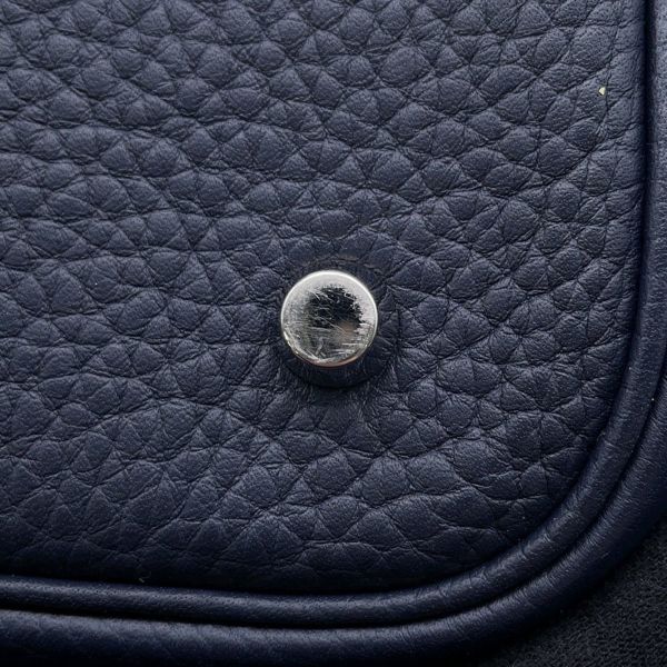 エルメス ハンドバッグ ピコタンロックMM ブルーニュイ/シルバー金具 トリヨンクレマンス D刻印