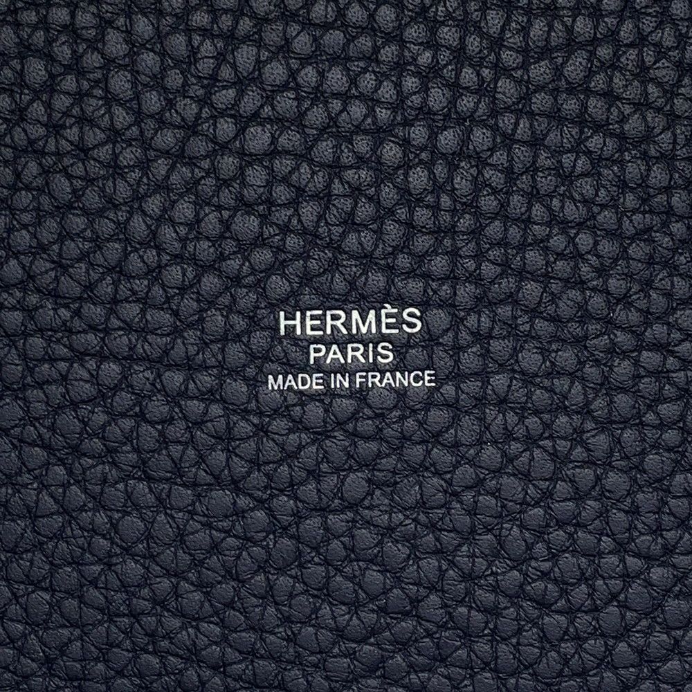 エルメス ハンドバッグ ピコタンロックMM ブルーニュイ/シルバー金具 トリヨンクレマンス D刻印