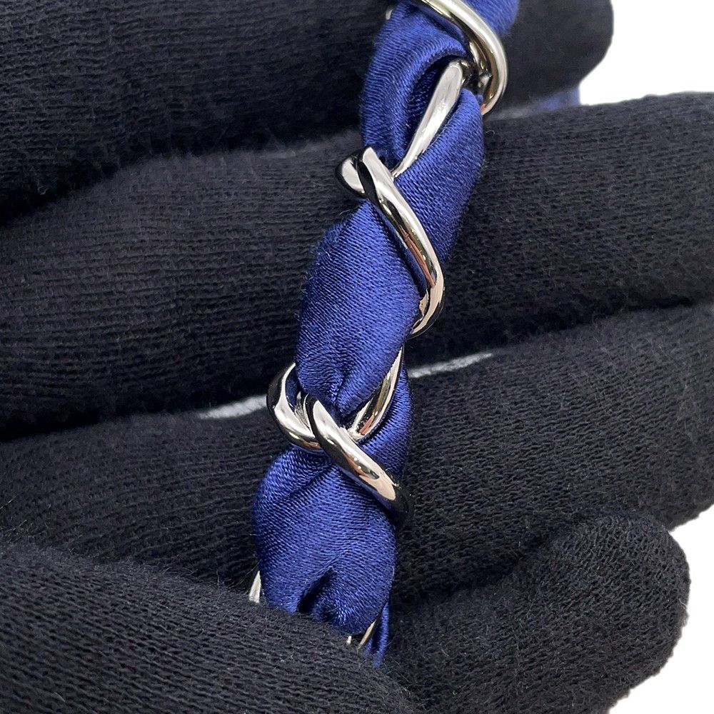 シャネル チェーンショルダーバッグ ココマーク ラムスキン シルク カメリアチャーム付き CHANEL バッグ