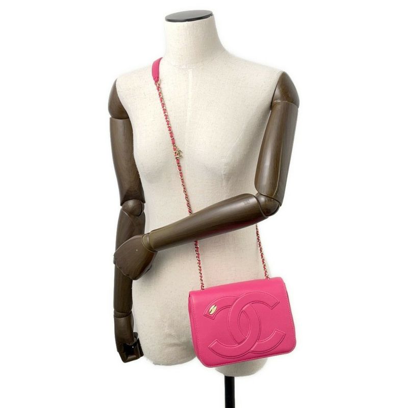 シャネル チェーンショルダーバッグ ココマーク ラムスキン AS0321 CHANEL バッグ