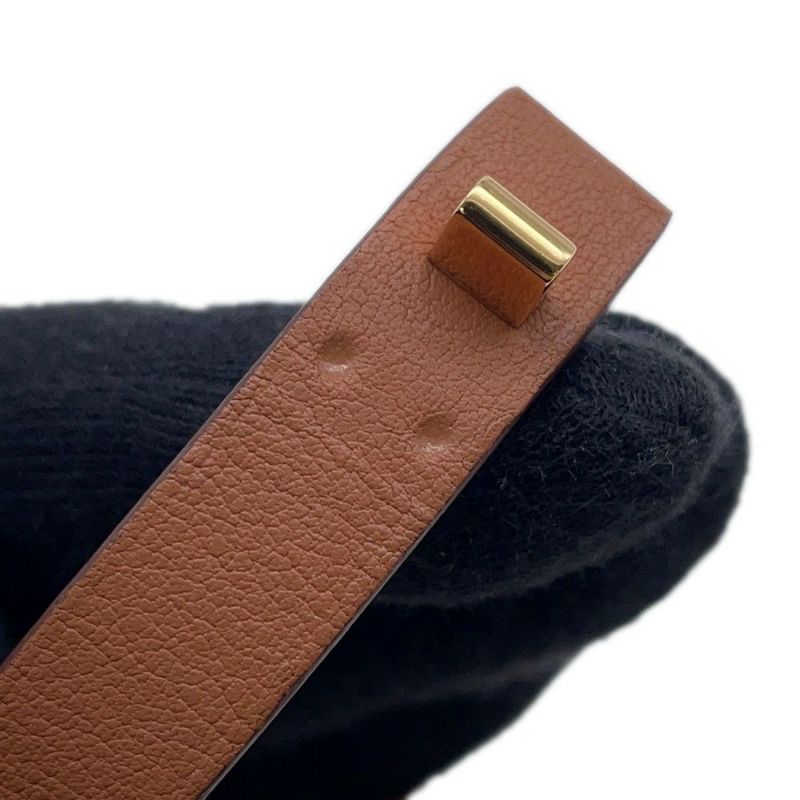 エルメス ブレスレット レザーブレスレット アス・ドゥ・クール ゴールド/ゴールド金具 スイフト Z刻印 サイズ T2