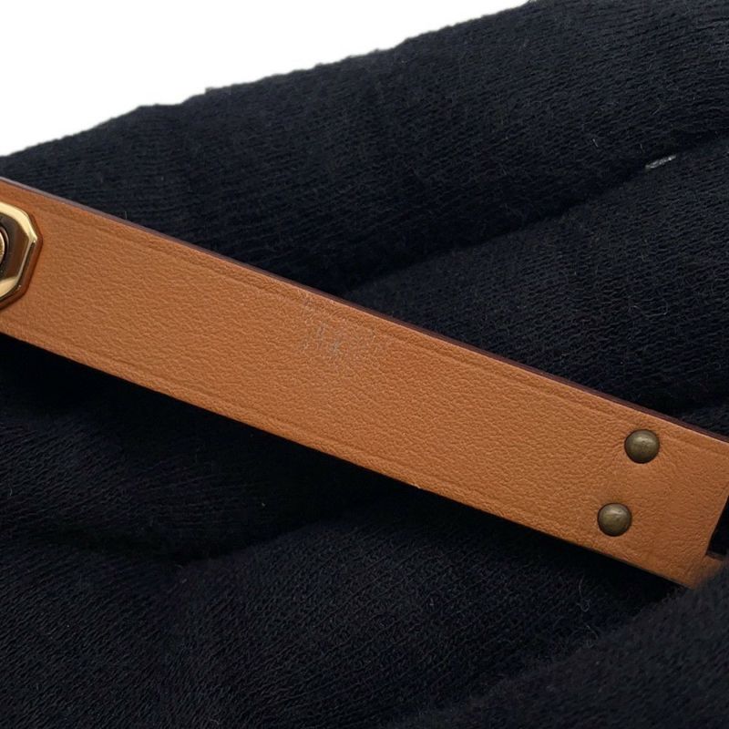 エルメス ブレスレット レザーブレスレット アス・ドゥ・クール ゴールド/ゴールド金具 スイフト Z刻印 サイズ T2