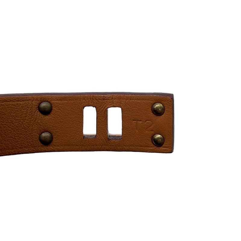 エルメス ブレスレット レザーブレスレット アス・ドゥ・クール ゴールド/ゴールド金具 スイフト Z刻印 サイズ T2