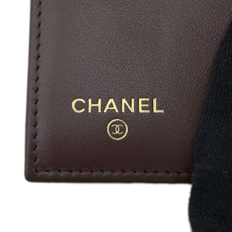 シャネル 三つ折り財布 マトラッセ ココマーク クラシック スモール フラップ ウォレット キャビアスキン AP0229 黒
