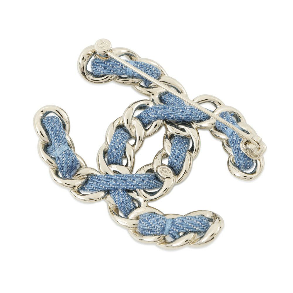シャネル ブローチ ココマーク デニム メタル B25P ABF175 CHANEL アクセサリー