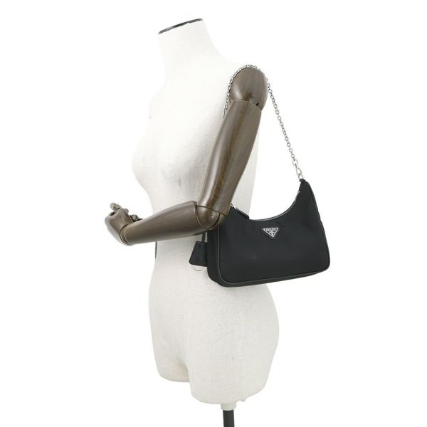 プラダ ショルダーバッグ Re-Edition 2005 Re-Nylon ナイロン 1BH204 PRADA 2wayバッグ 黒