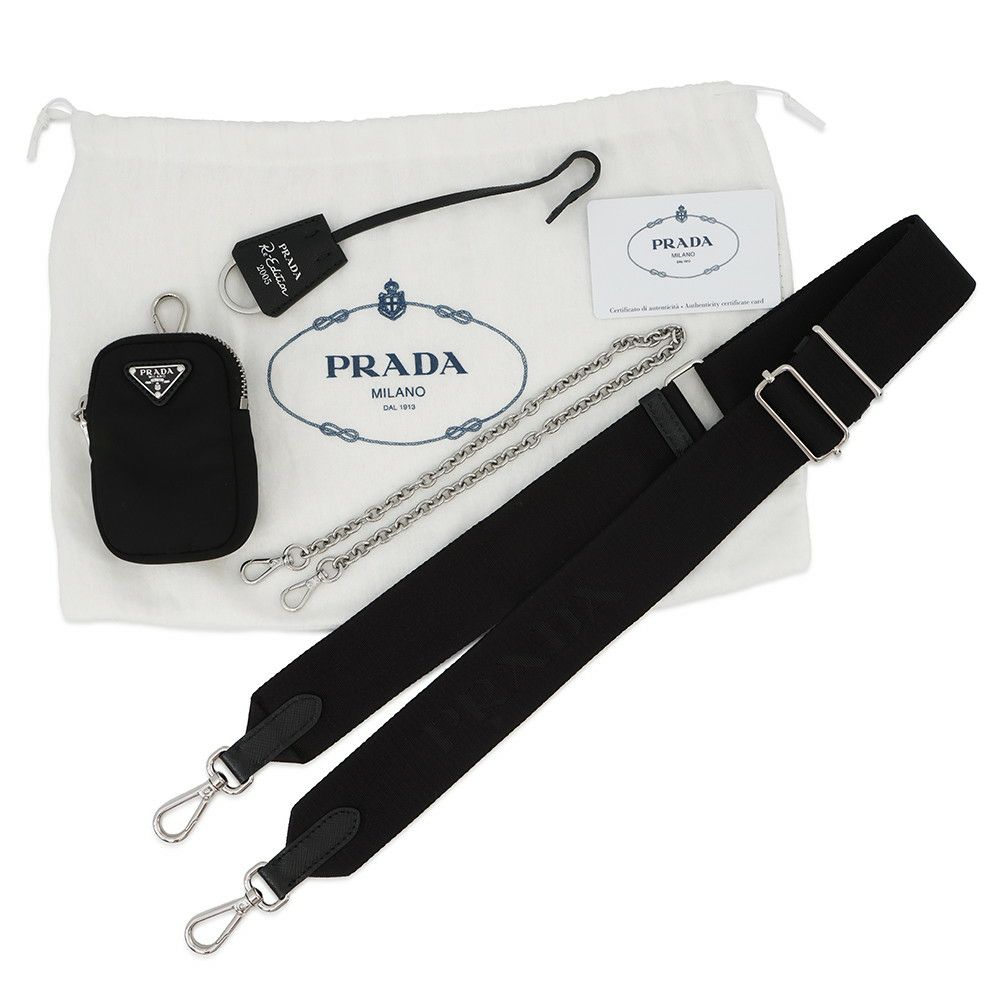 プラダ ショルダーバッグ Re-Edition 2005 Re-Nylon ナイロン 1BH204 PRADA 2wayバッグ 黒