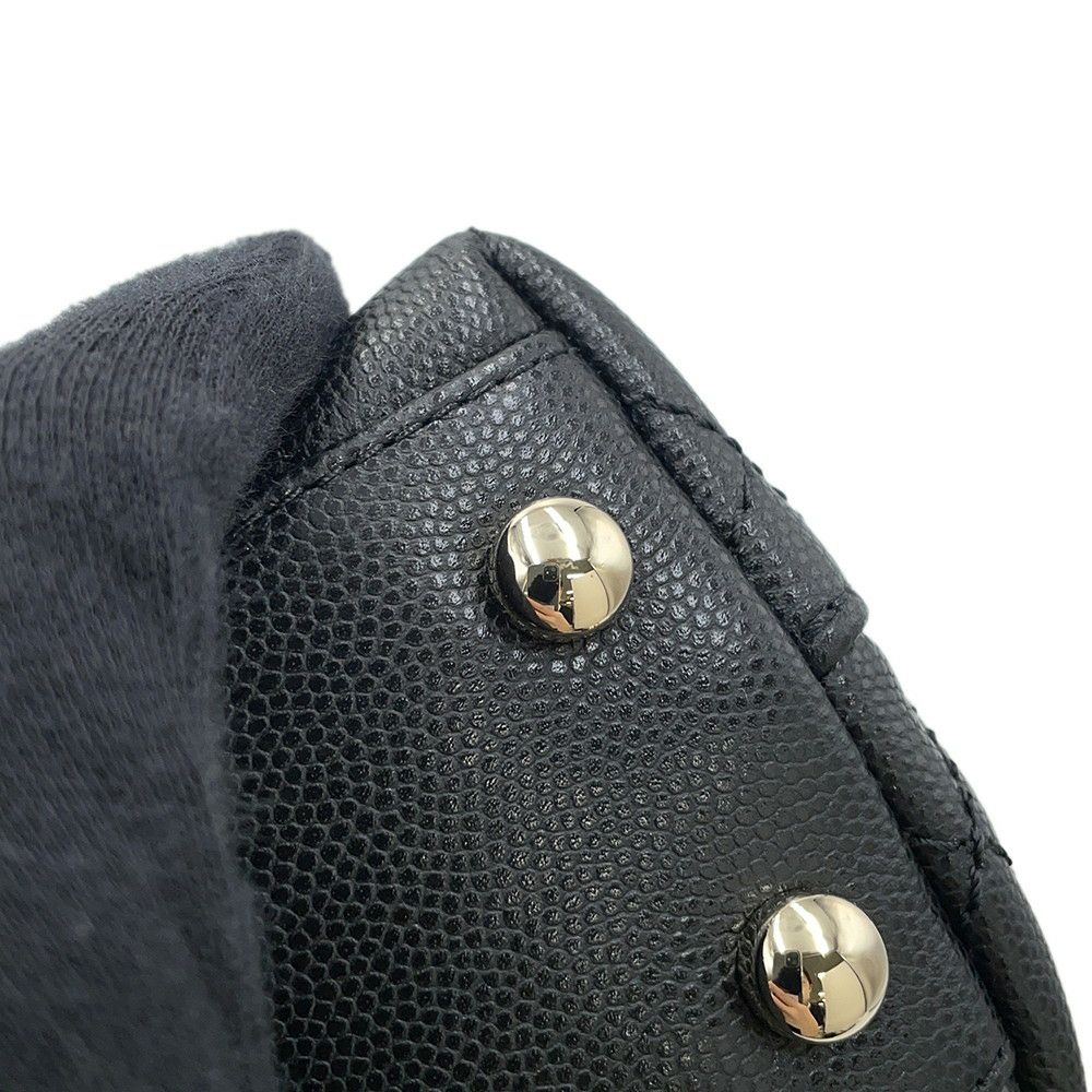 シャネル ハンドバッグ ココマーク マトラッセ ココハンドル XXS キャビアスキン AS2215 CHANEL 2way 黒