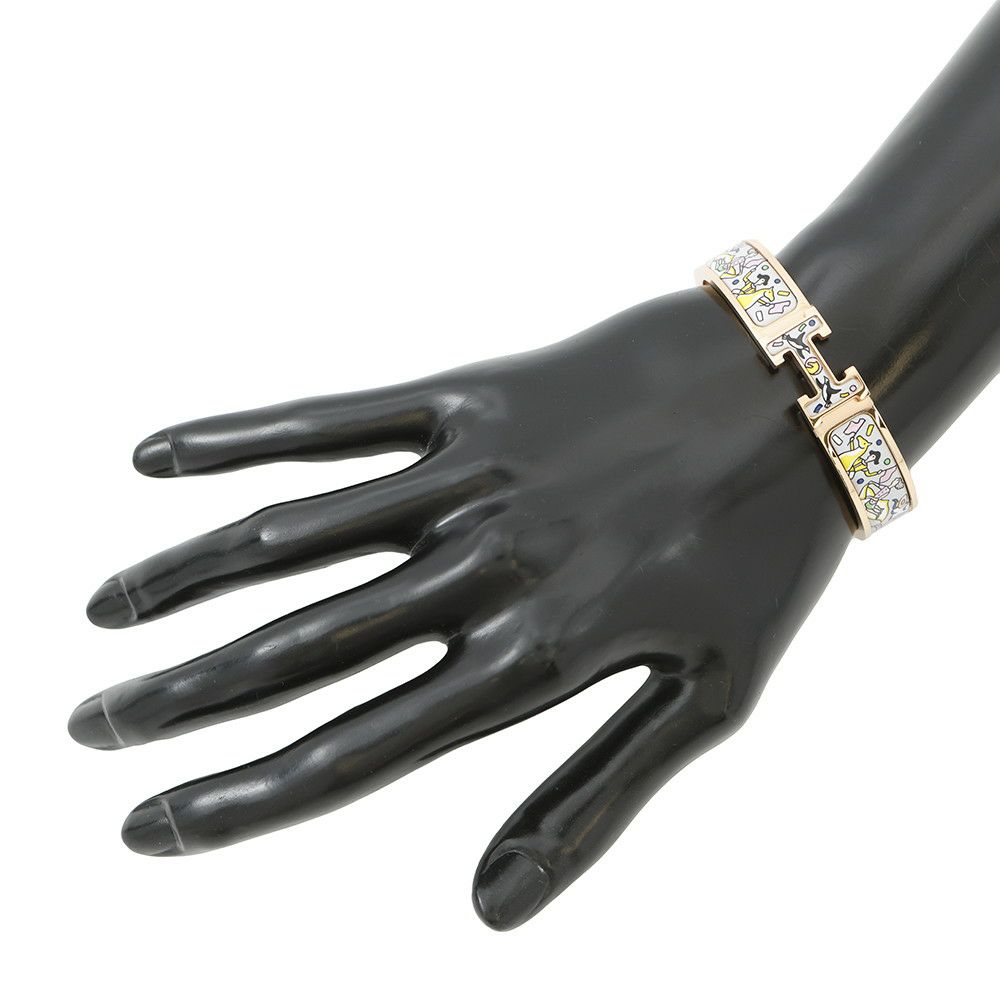 エルメス ブレスレット クリックH HERMESの叙事詩 サイズPM グリ/ピンクゴールド金具 HERMES バングル ソルド品