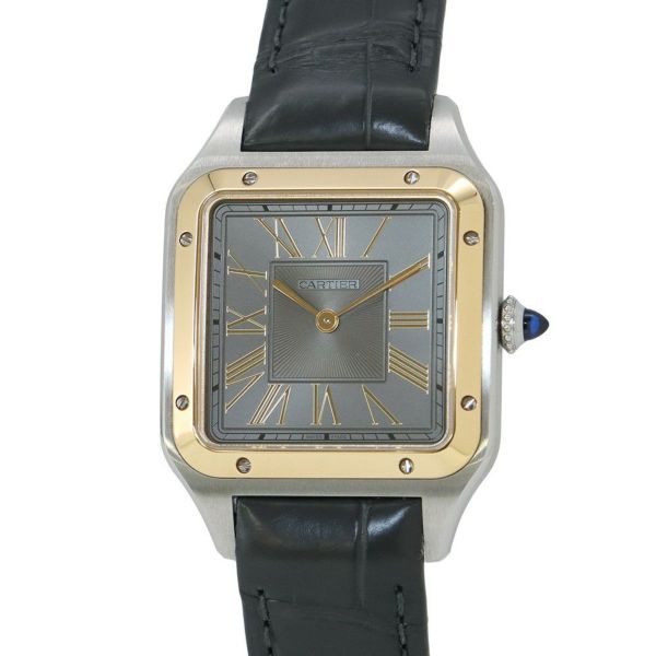 カルティエ サントス デュモン LM W2SA0028 Cartier 腕時計 グレー文字盤