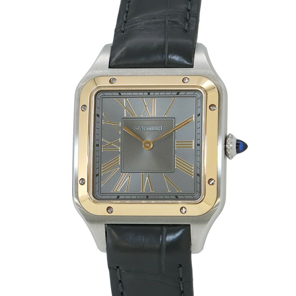 カルティエ サントス デュモン LM W2SA0028 Cartier 腕時計 グレー文字盤