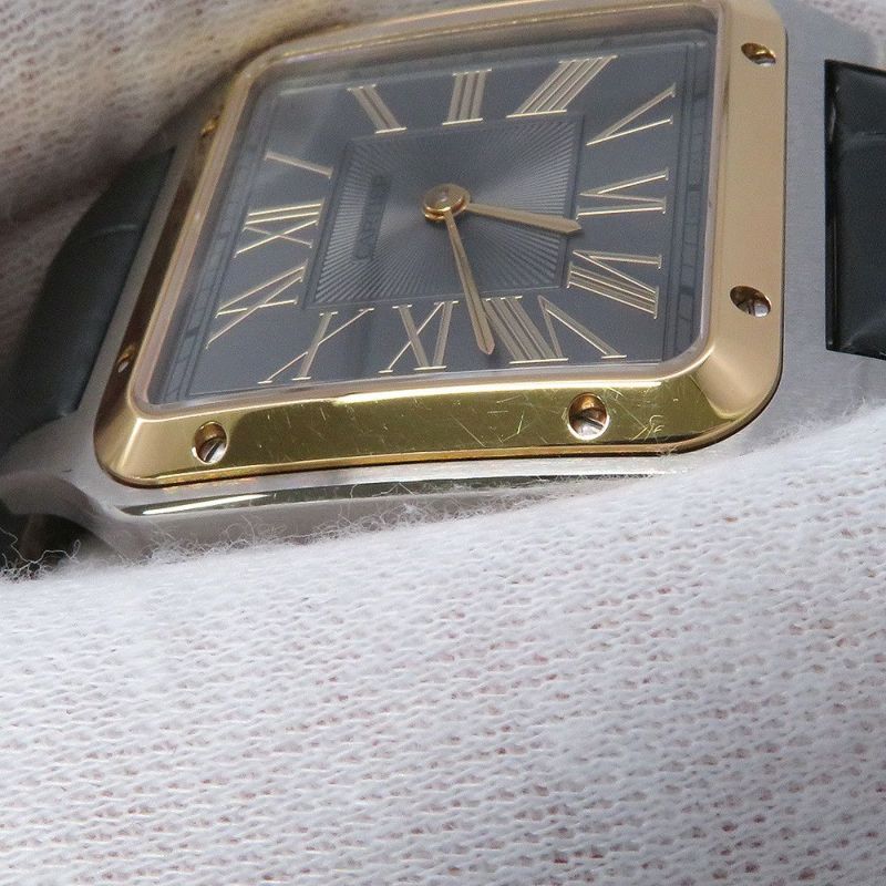 カルティエ サントス デュモン LM W2SA0028 Cartier 腕時計 グレー文字盤