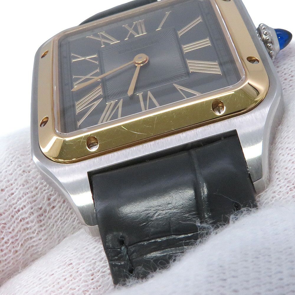 カルティエ サントス デュモン LM W2SA0028 Cartier 腕時計 グレー文字盤