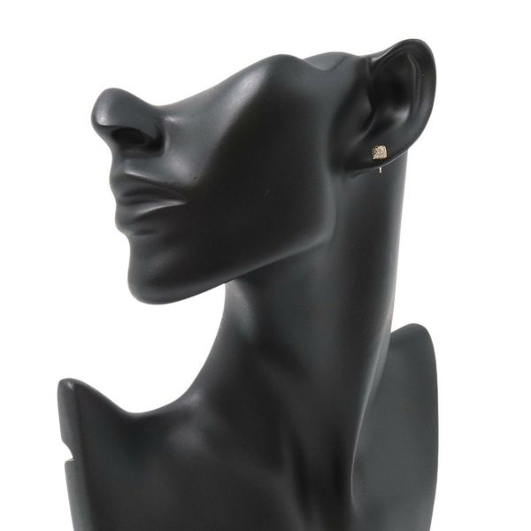 エルメス ピアス クルー・ドゥ・H ダイヤモンド 48P 計0.2ct K18PGピンクゴールド HERMES スタッドピアス Clou d H Earrings