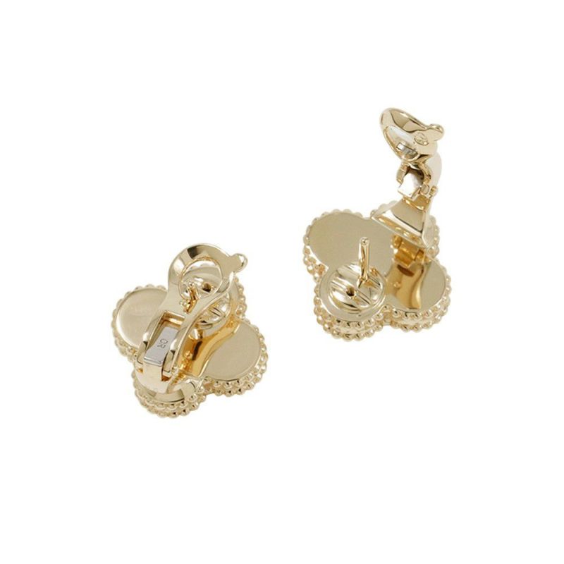 ヴァンクリーフ&アーペル ピアス ヴィンテージ アルハンブラ イヤリング ギヨシェ K18YGイエローゴールド VCARP3JL00