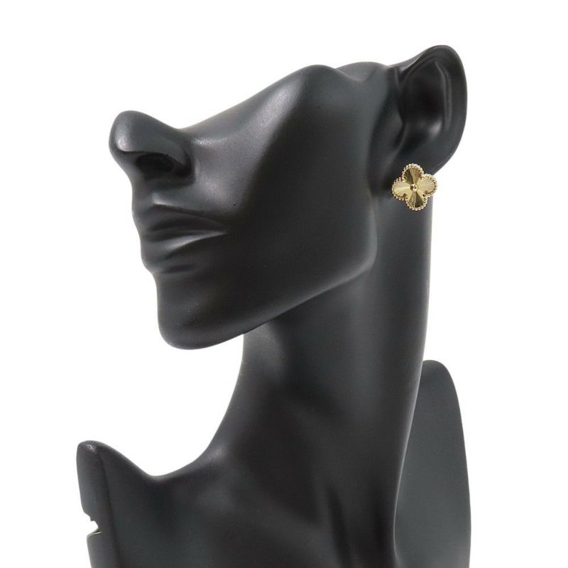 ヴァンクリーフ&アーペル ピアス ヴィンテージ アルハンブラ イヤリング ギヨシェ K18YGイエローゴールド VCARP3JL00