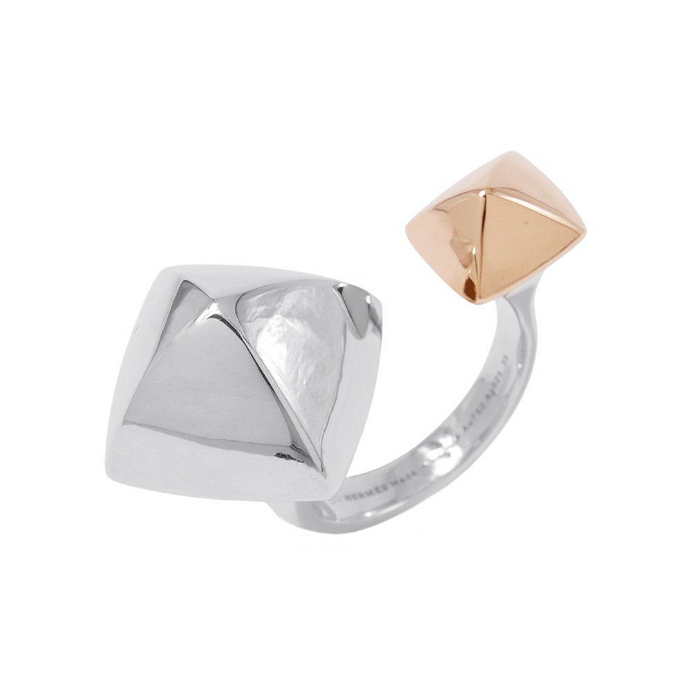 エルメス リング メドール SV925シルバー/K18PGピンクゴールド リングサイズ58 HERMES ジュエリー