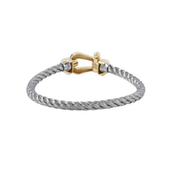 フレッド ブレスレット フォース10 K18YG SSステンレススチール サイズ17 LM バングル