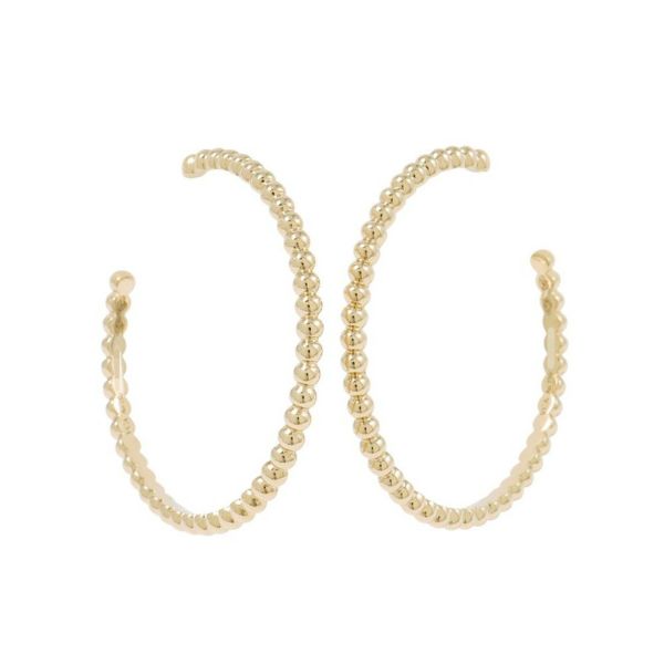 ヴァンクリーフ&アーペル ピアス ペルレ フープ スモールモデル K18YGイエローゴールド V&A ローズゴールド