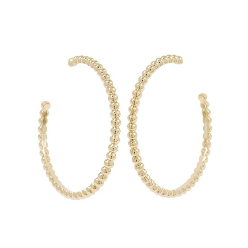 ヴァンクリーフ&アーペル ピアス ペルレ フープ スモールモデル K18YGイエローゴールド V&A ローズゴールド