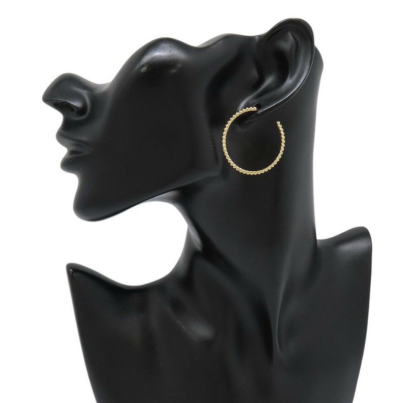 ヴァンクリーフ&アーペル ピアス ペルレ フープ スモールモデル K18YGイエローゴールド V&A ローズゴールド