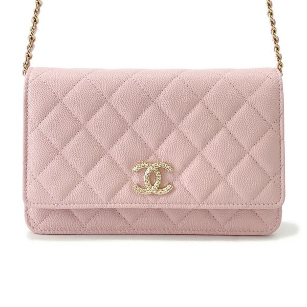 シャネル チェーンウォレット マトラッセ ココマーク キャビアスキン AP4246 CHANEL 財布