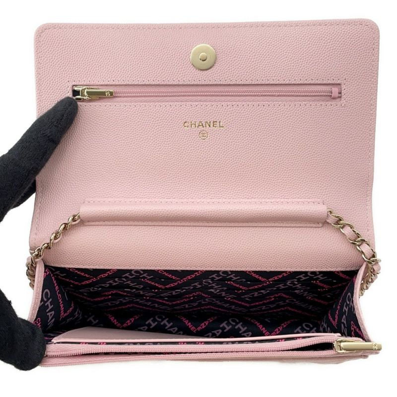 シャネル チェーンウォレット マトラッセ ココマーク キャビアスキン AP4246 CHANEL 財布