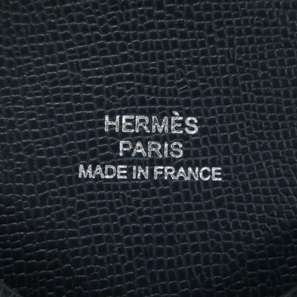 エルメス カードケース カルヴィ ブルーニュイ ヴォーマダム W刻印 HERMES 名刺入れ