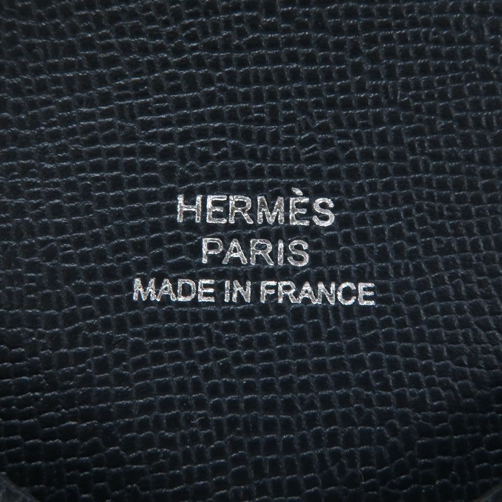 エルメス カードケース カルヴィ ブルーニュイ ヴォーマダム W刻印 HERMES 名刺入れ