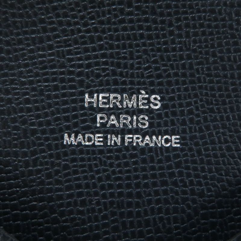 エルメス カードケース カルヴィ ブルーニュイ ヴォーマダム W刻印 HERMES 名刺入れ