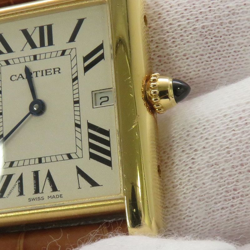 カルティエ タンク ルイ カルティエ LM W1529756 Cartier 腕時計 シルバー文字盤