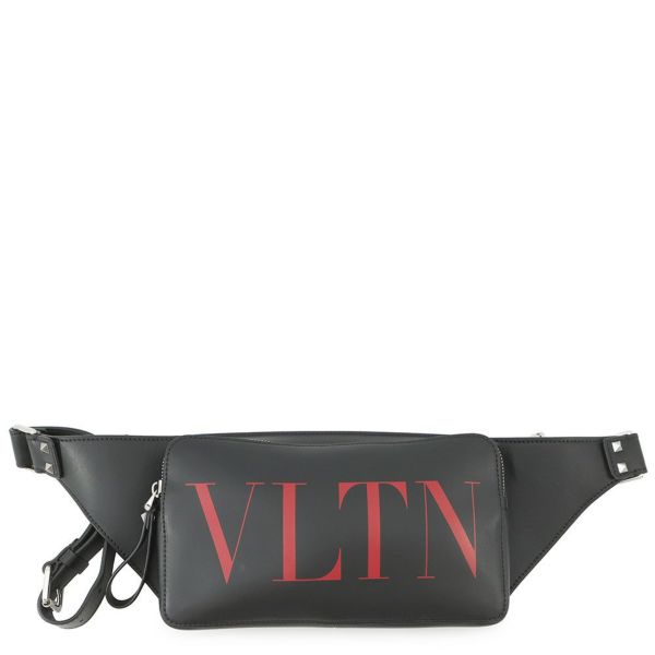 ヴァレンティノ・ガラヴァーニ ボディバッグ VLTNロゴ TY2B0719WJW VALENTINO ベルトバッグ 黒