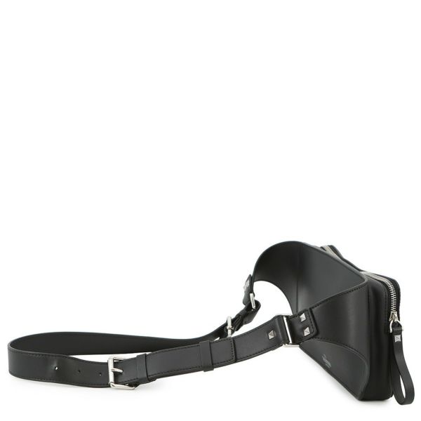 ヴァレンティノ・ガラヴァーニ ボディバッグ VLTNロゴ TY2B0719WJW VALENTINO ベルトバッグ 黒