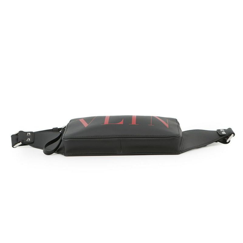 ヴァレンティノ・ガラヴァーニ ボディバッグ VLTNロゴ TY2B0719WJW VALENTINO ベルトバッグ 黒