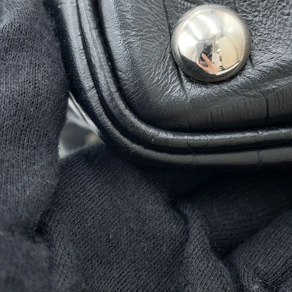 サンローランパリ ハンドバッグ エマニュエル  バケットバッグ クロコ型押しレザー 340240 黒 2way