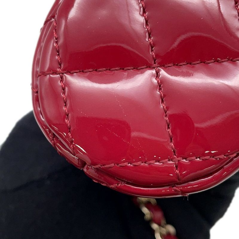 シャネル  チェーン ショルダーバッグ ココマーク マトラッセ パテント AP3354 CHANEL バッグ