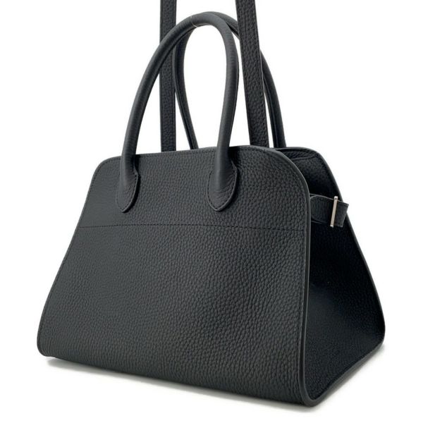 ザ ロウ ハンドバッグ ソフトマルゴー10 レザー W1190 L133 THE ROW 2wayショルダーバッグ  黒