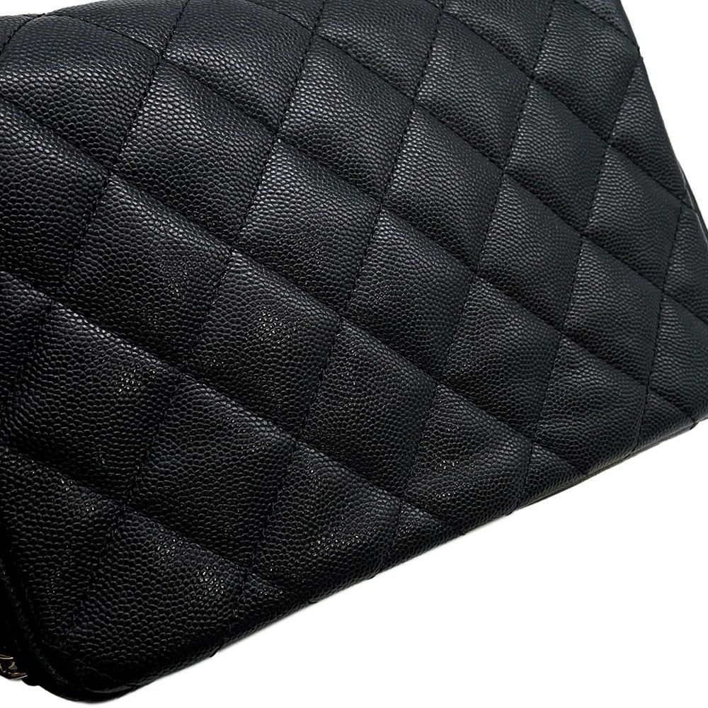 シャネル チェーンショルダーバッグ ミニ マトラッセ キャビアスキン AS3757 CHANEL バッグ 黒