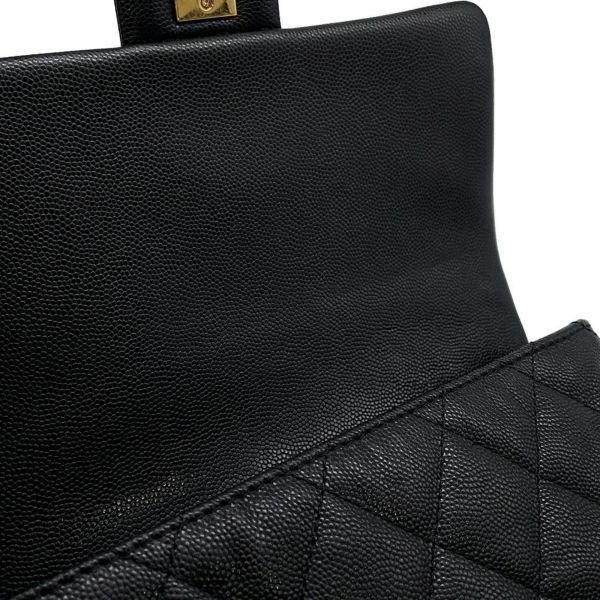 シャネル チェーンショルダーバッグ ミニ マトラッセ キャビアスキン AS3757 CHANEL バッグ 黒