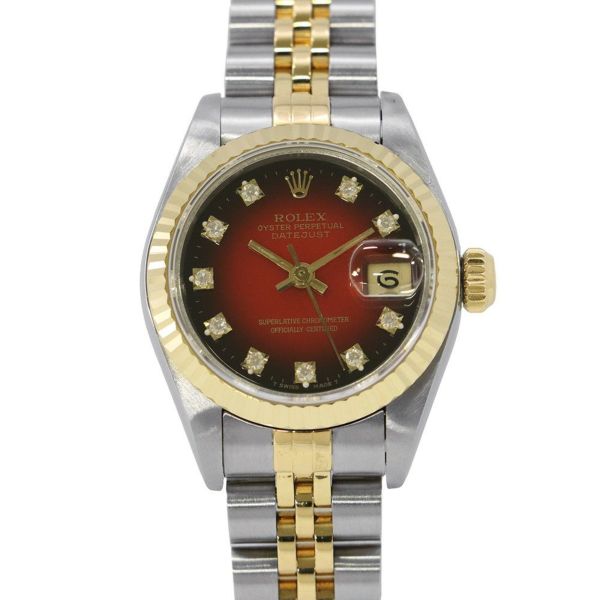 ロレックス デイトジャスト S番 SS/K18YG 69173G チェリーグラデーション文字盤 10PD