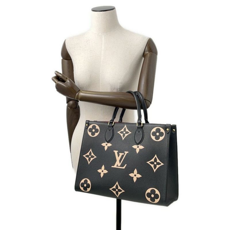 ルイヴィトン トートバッグ モノグラム・アンプラント オンザゴーMM M45495 ヴィトン バッグ トートバッグ 2way ブラック 黒