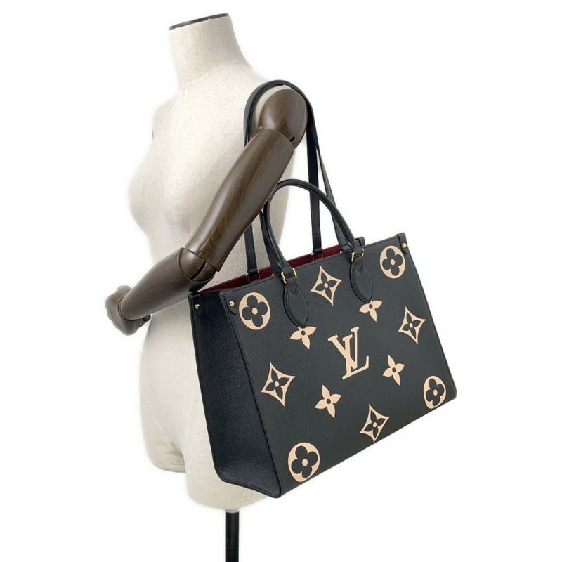 ルイヴィトン トートバッグ モノグラム・アンプラント オンザゴーMM M45495 ヴィトン バッグ トートバッグ 2way ブラック 黒
