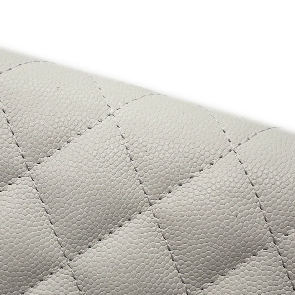 シャネル チェーンウォレット ボーイシャネル マトラッセ ココマーク キャビアスキン AP1117 CHANEL 白