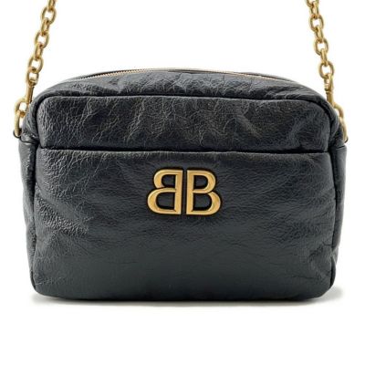 バレンシアガ チェーンショルダーバッグ BBロゴ レザー 526682