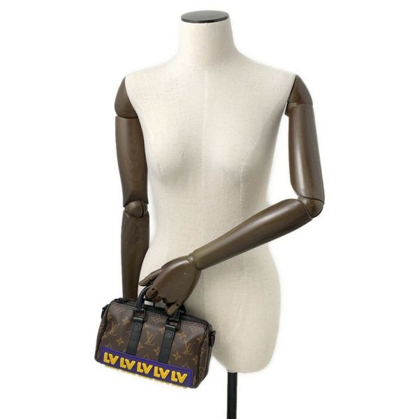 ルイヴィトン ハンドバッグ モノグラム/LVラバー キーポルXS M45788 LOUIS VUITTON 黒 ブラック