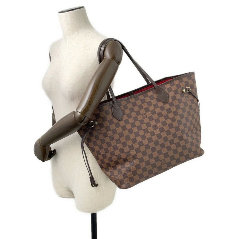 ルイヴィトン トートバッグ ダミエ・エベヌ ネヴァーフルMM ポーチ付き N41358 LOUIS VUITTON