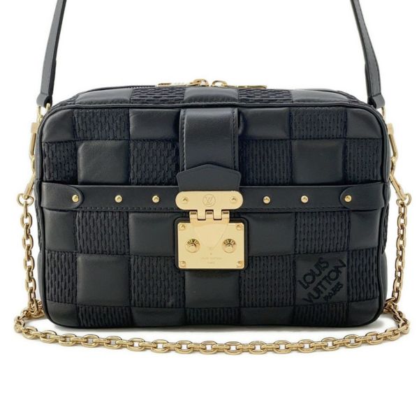 ルイヴィトン ショルダーバッグ ダミエ・キルト レザー トロカMM M59114 LOUIS VUITTON ブラック 黒