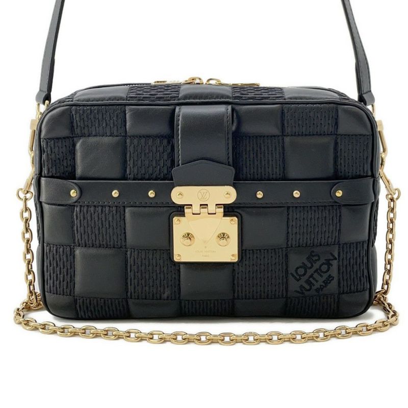 ルイヴィトン ショルダーバッグ ダミエ・キルト レザー トロカMM M59114 LOUIS VUITTON ブラック 黒